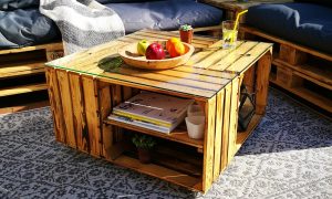 Tisch aus Weinkisten eleganter Couchtisch DIY