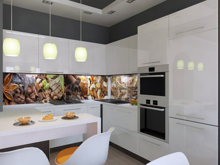 Küche Wandfarbe Anthrazit Weiß