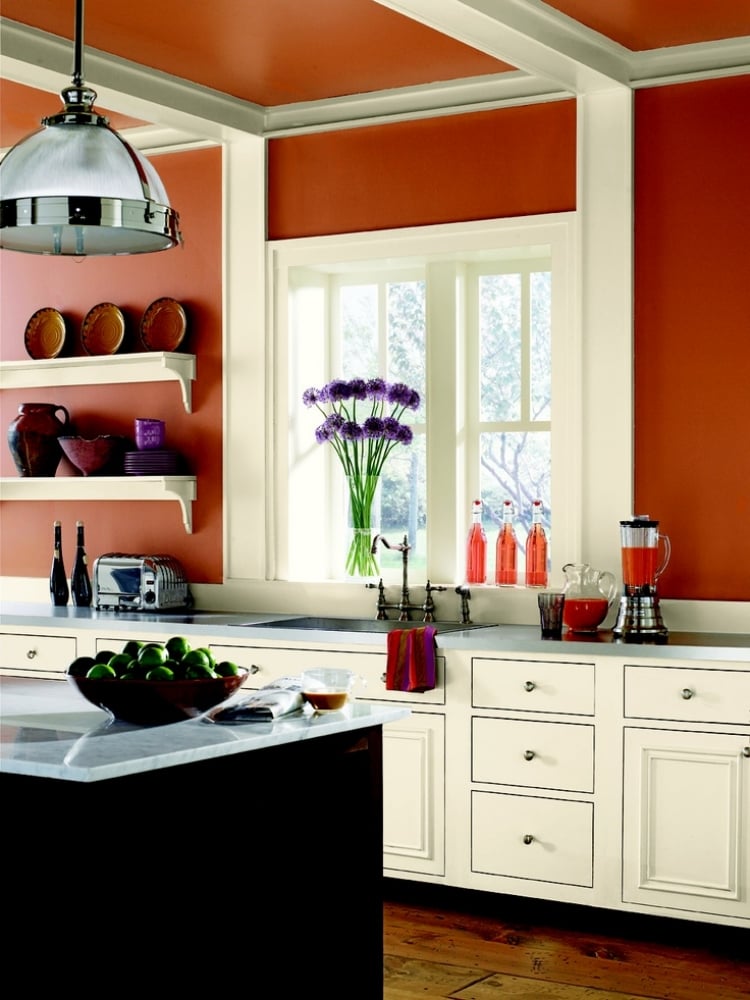 Küche Wandfarbe Ocker eindrucksvoll
