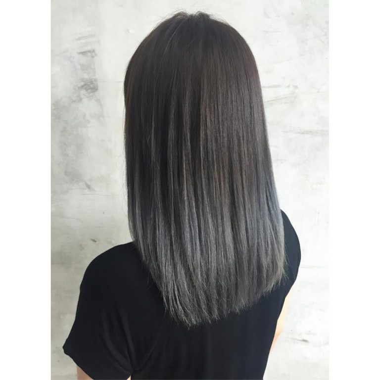 Ombre Schwarz Grau Kurze Haare
