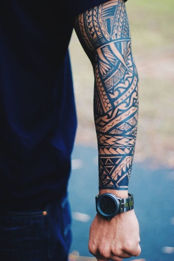 Tattoo Arm Mann Tribal Motive