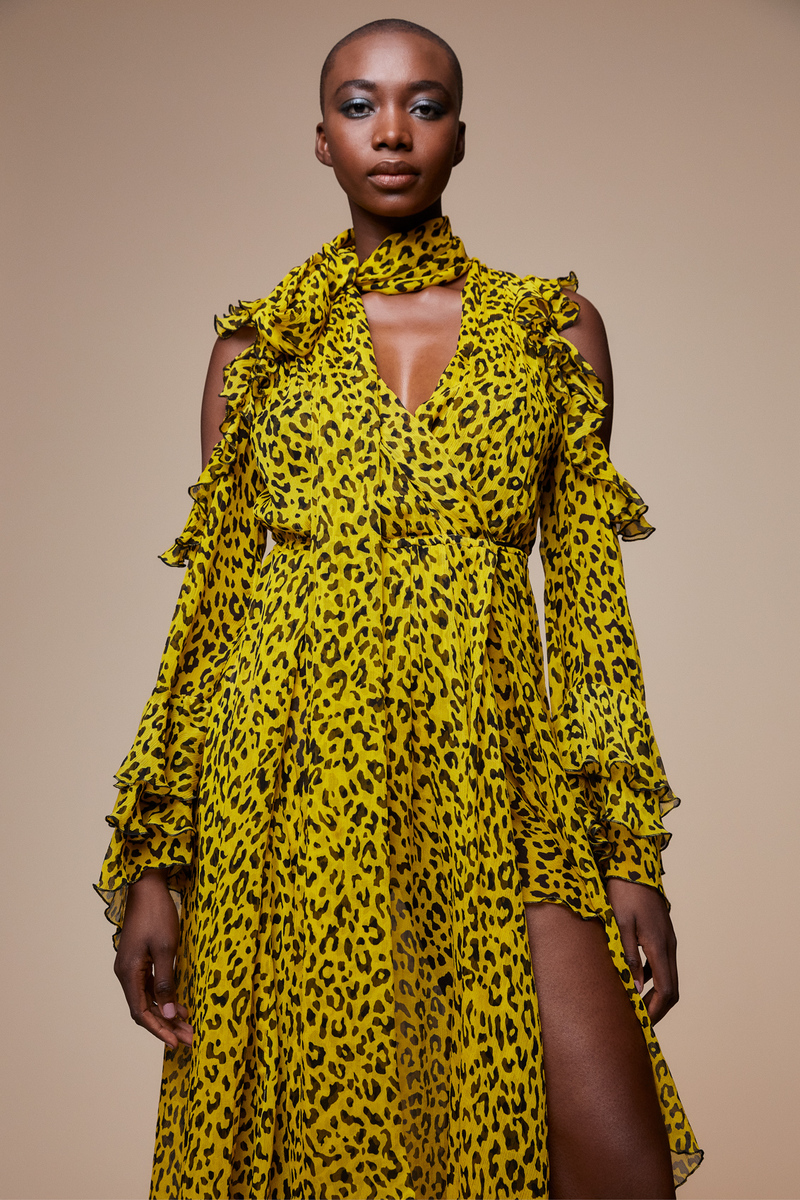 Trendige Leopardenmuster Kleidung - Kleid Leopardenmuster 
