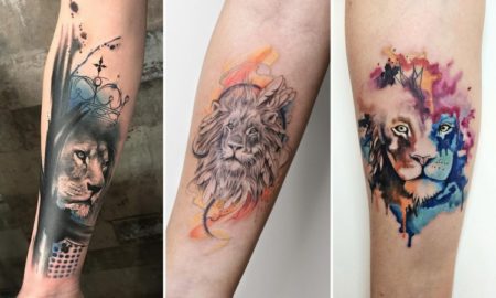 Löwen Tattoo moderne Designideen