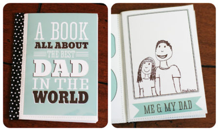 Vatertagsgeschenke basteln mit Kindern personalisiertes Buch