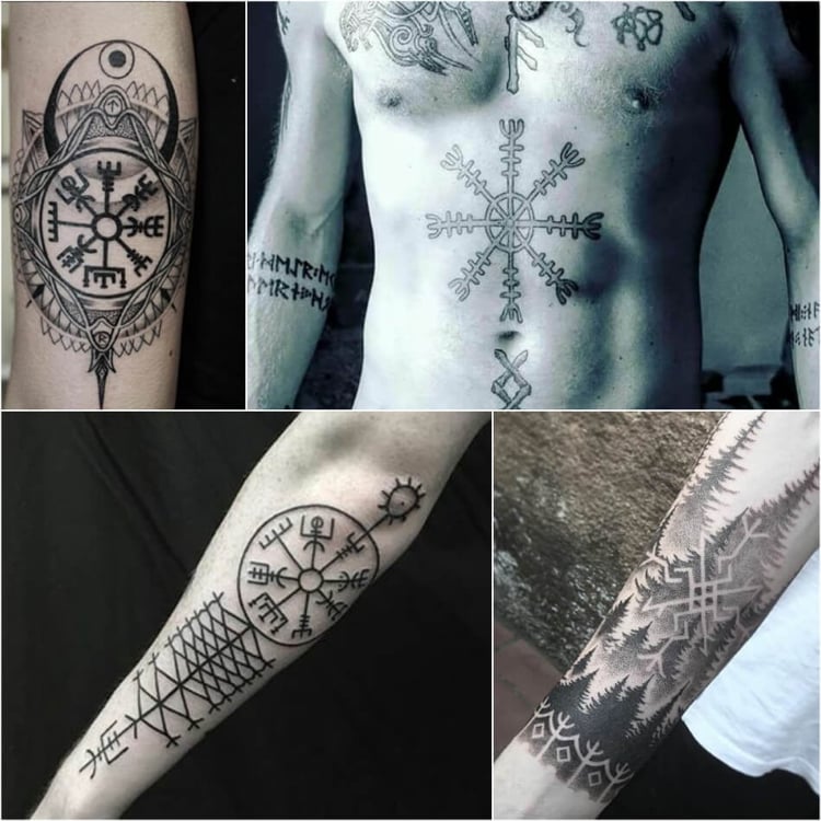 Runen Tattoo für Männer tolle Ideen