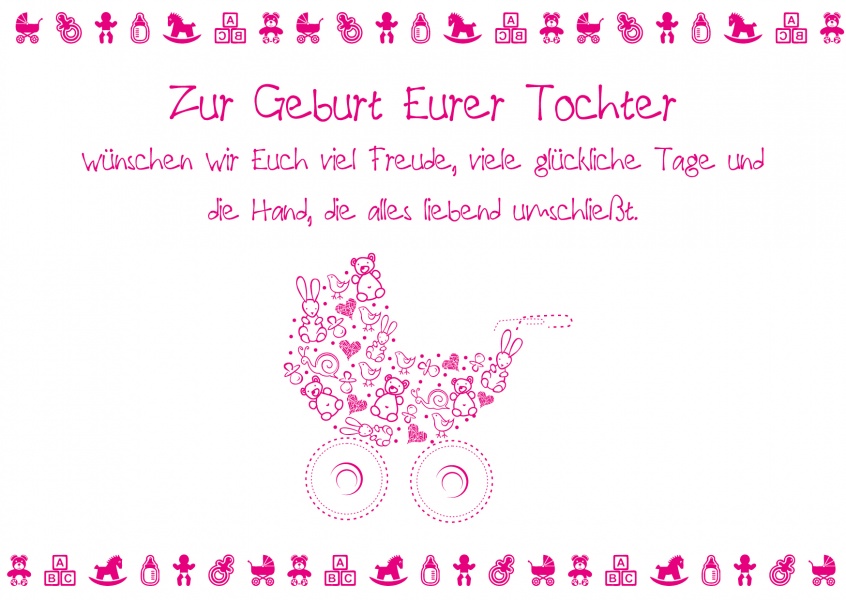 Baby Tochter Gratulation