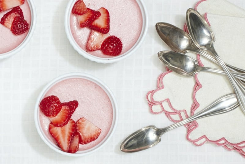 Sahnepudding mit Erdbeeren super lecker und schnell