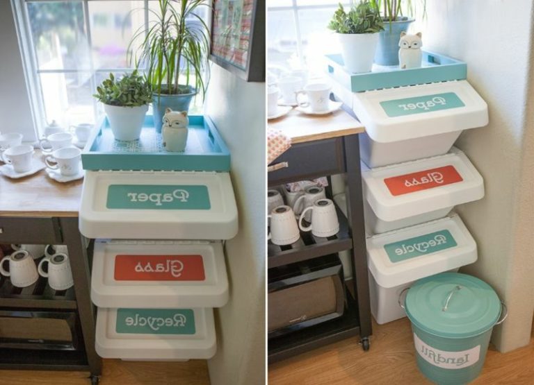 Mülleimer Küche verbergen - praktische und moderne Ideen