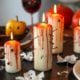Halloween Deko blutige Kerzen mit Nägeln
