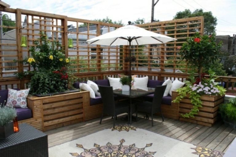 Sonnenschutz Balkon ohne Bohren schlaue & praktische Ideen