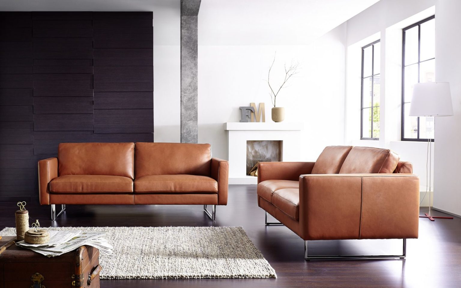 Ledersofa für mehr Chic im Wohnzimmer 20 coole Designideen ZENIDEEN