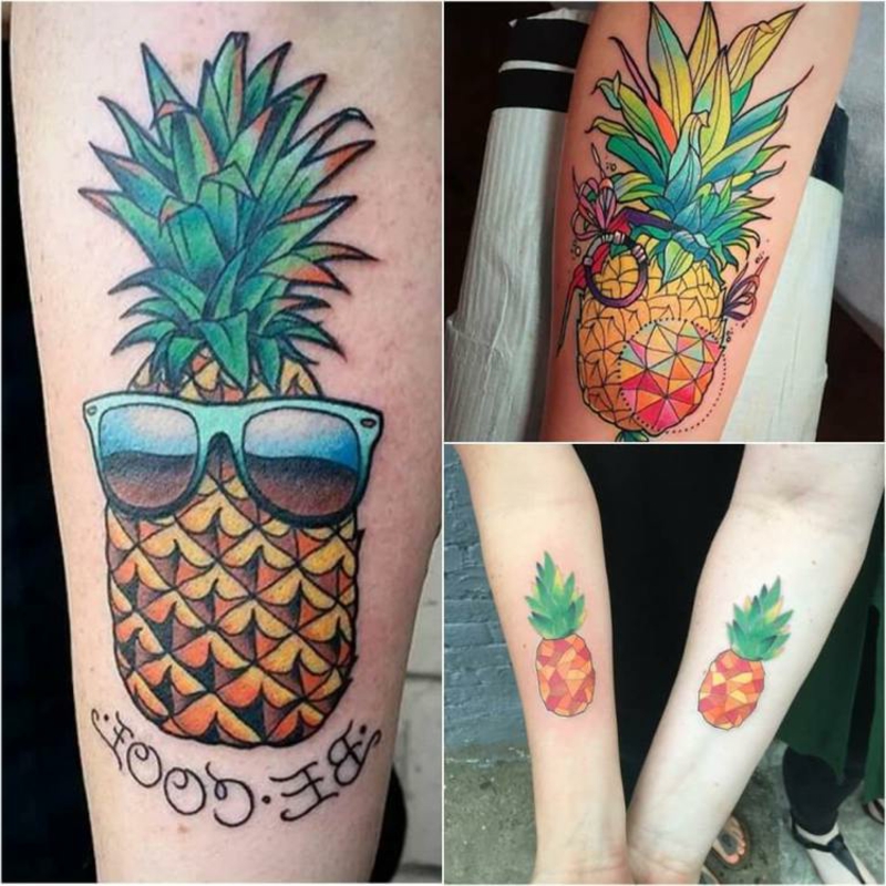 Ananas Tattoo Old School toller Look