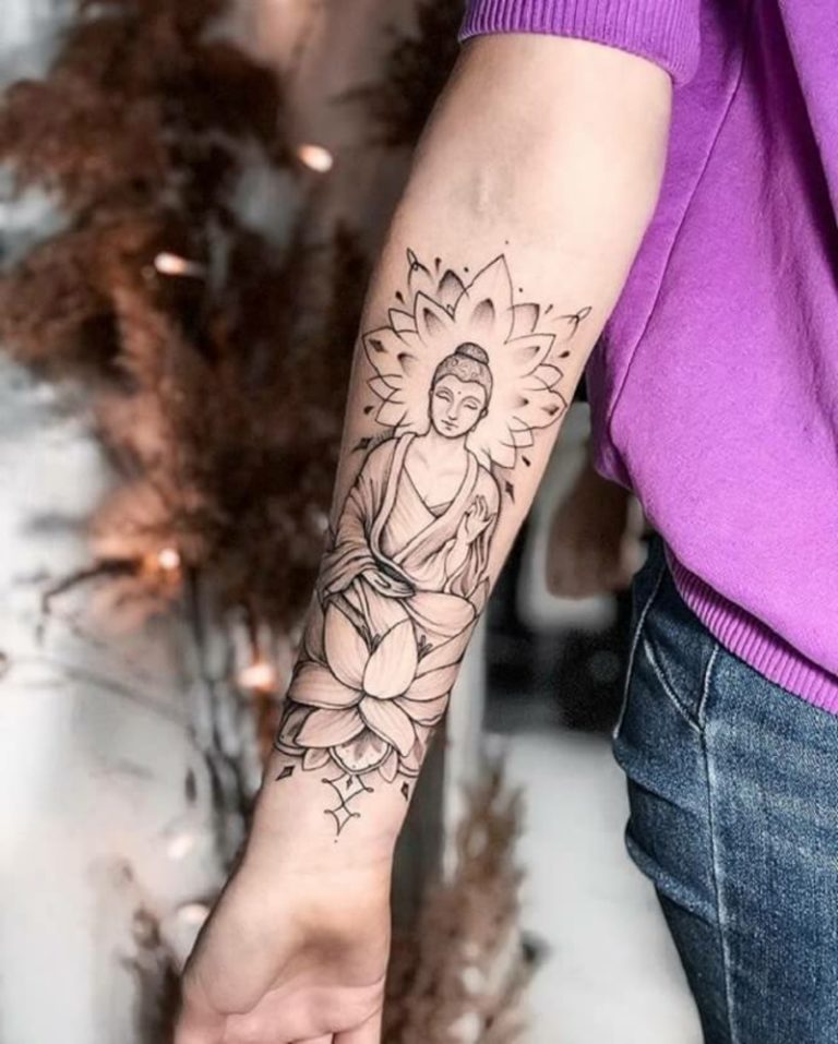 Buddhismus Tattoo coole Designs mit einer spirituellen Bedeutung