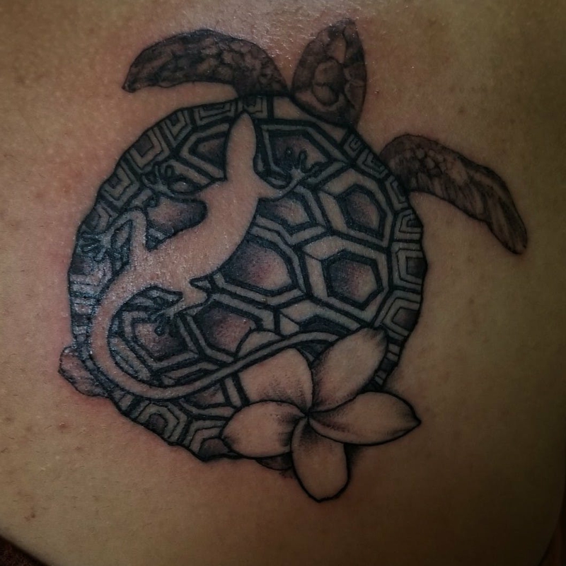 polynesische Tattoos Blume Turtle interessant