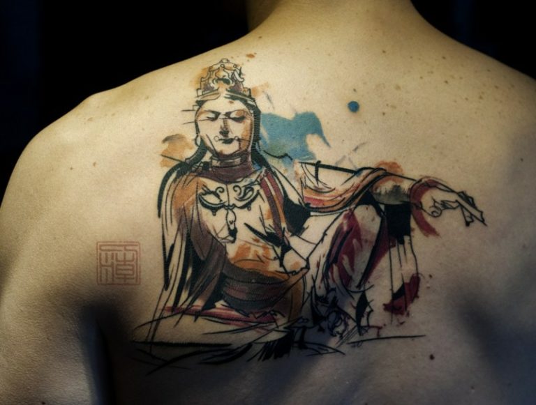 Buddhismus Tattoo coole Designs mit einer spirituellen Bedeutung