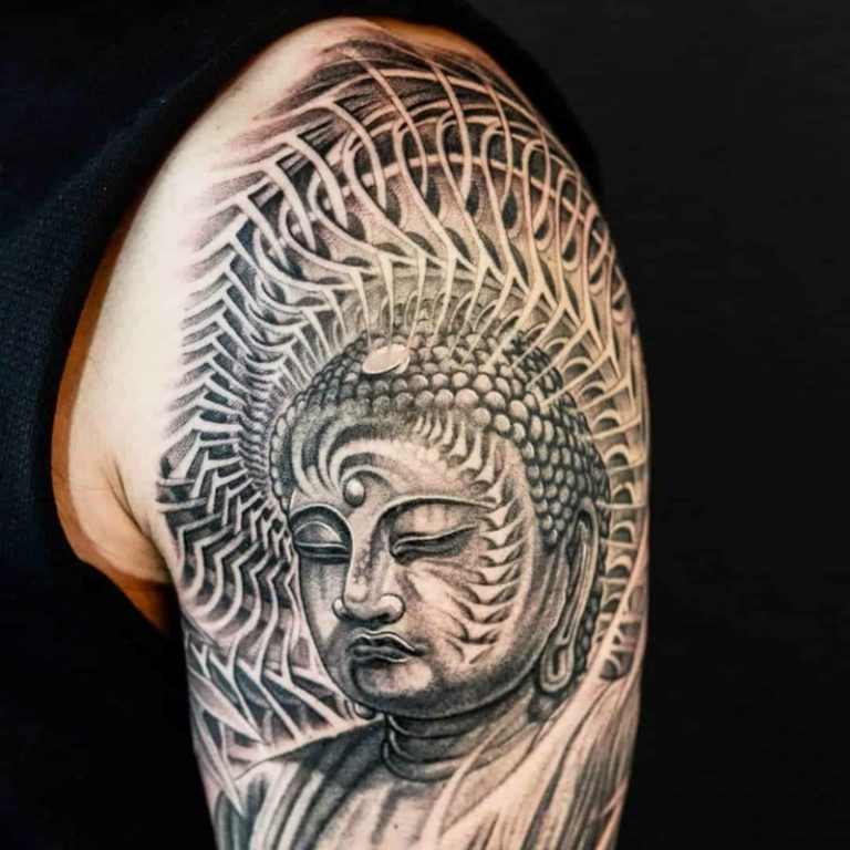 Buddhismus Tattoo coole Designs mit einer spirituellen Bedeutung