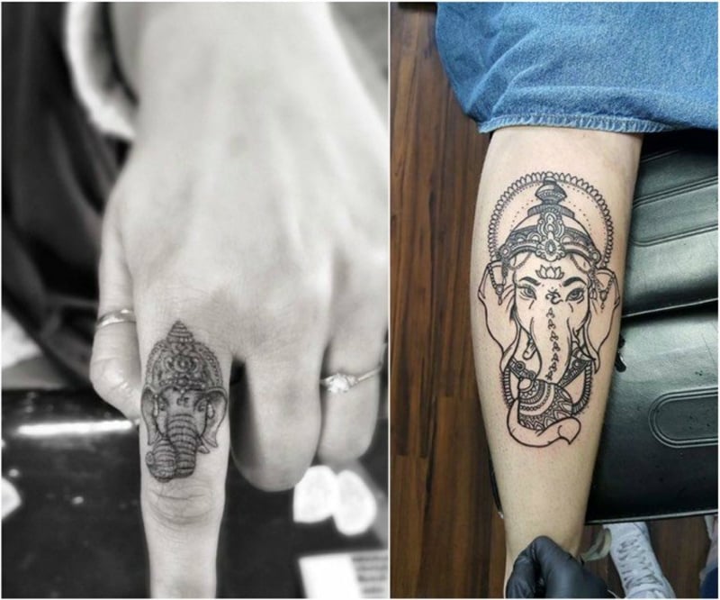 Tattoo buddhistisch Elefant