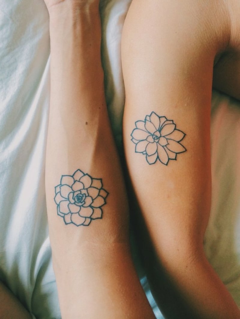 Partner Tattoos Blumen