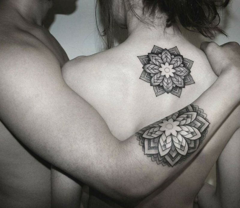 Partner Tattoos Mandala Motiv