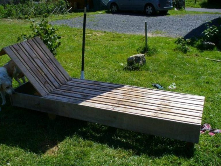 Sonnenliege aus Europaletten selber bauen Schritt für Schritt