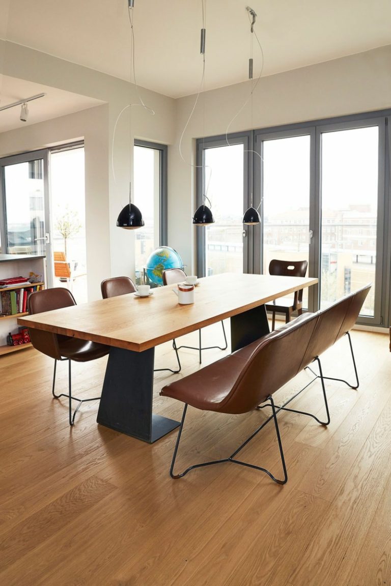 Lederbank Esstisch: gemütliche Sitzecke im Esszimmer einrichten!