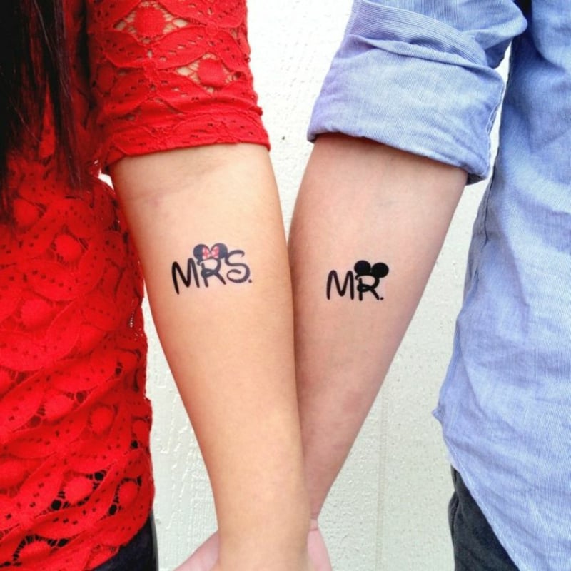 Partner Tattoos cool Ehepaar