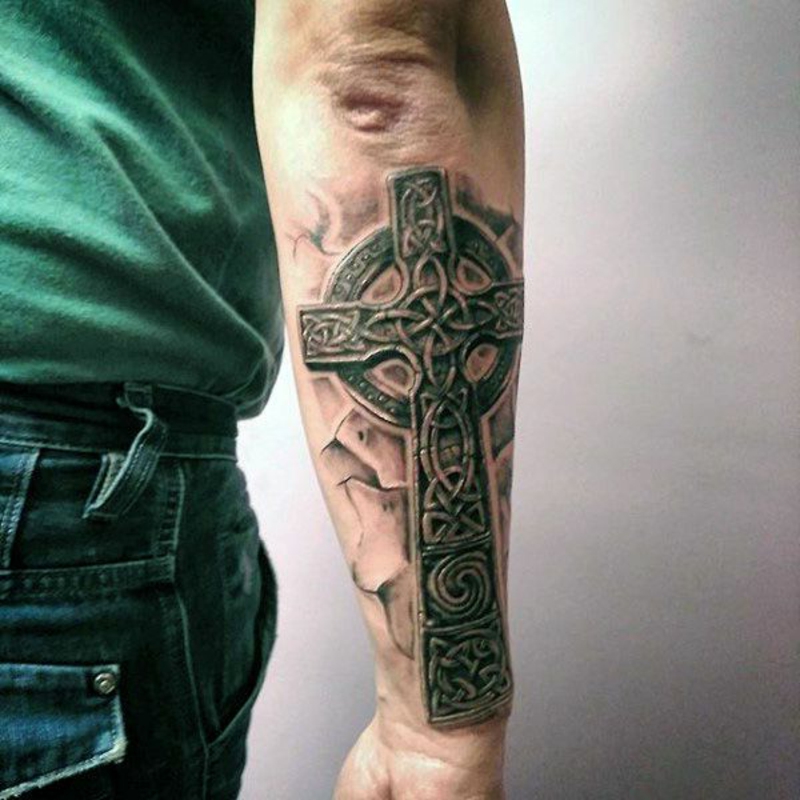 keltische Symbole 3D Tattoo Kreuz