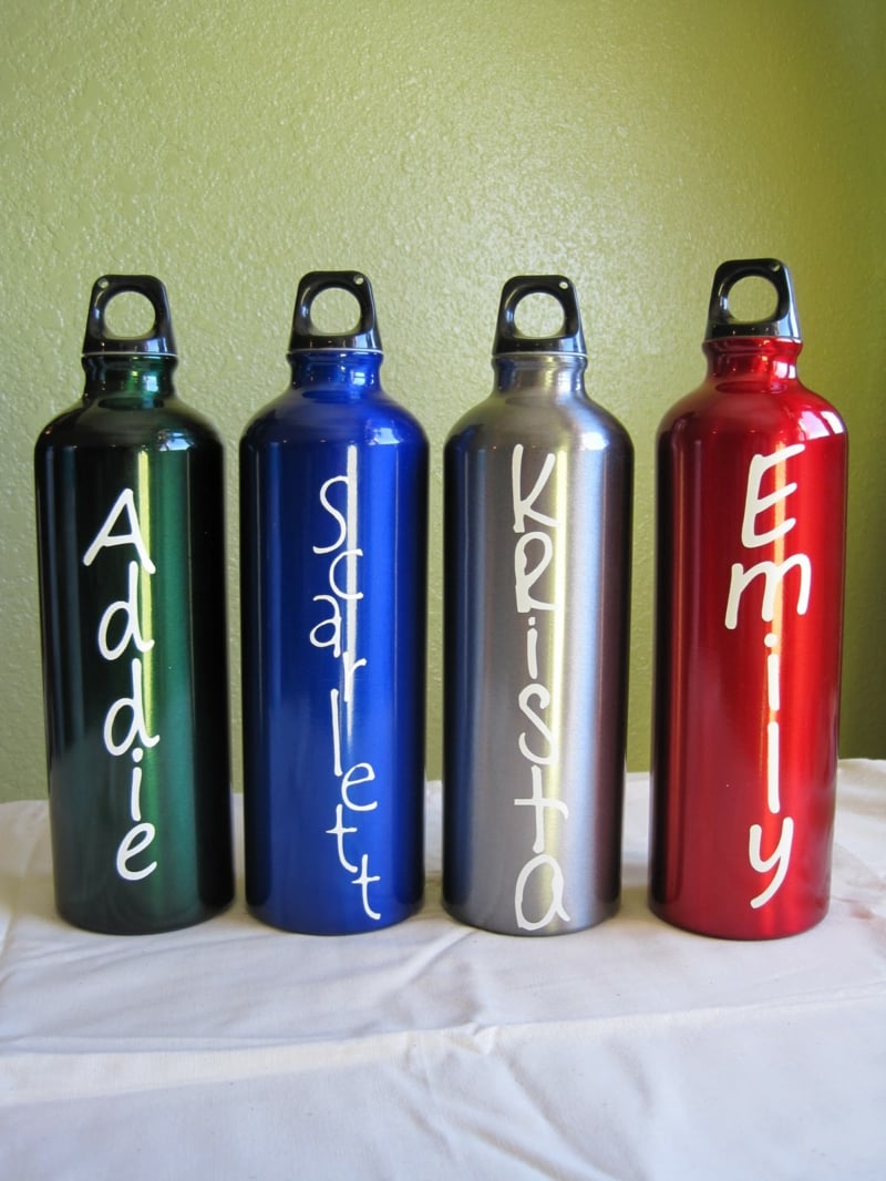 personalisierte Wasserflaschen herrlicher Look