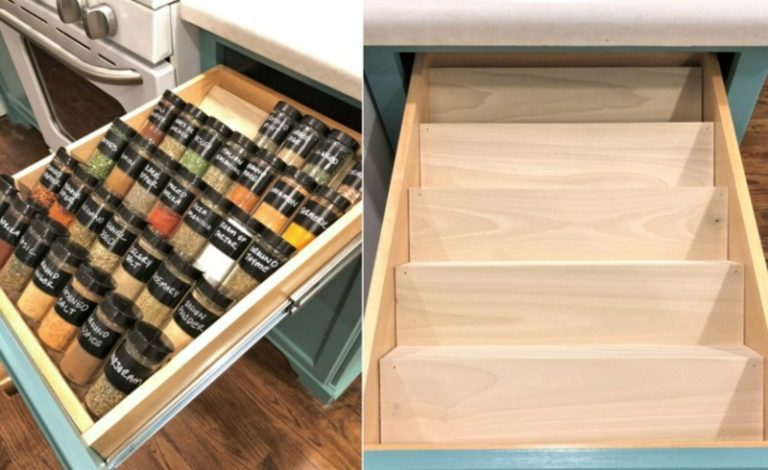 Dosen Regal selber machen für Gewürze: praktische Idee für die Küche