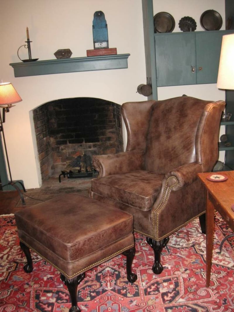 brauner Ledersessel Vintage Möbel