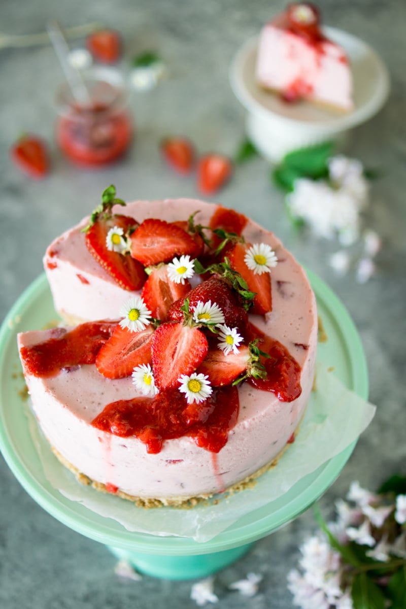 Erdbeer Cheesecake ohne Backen