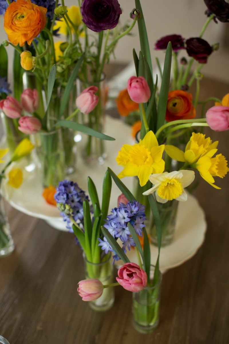 Tischdeko Frühlingsblumen
