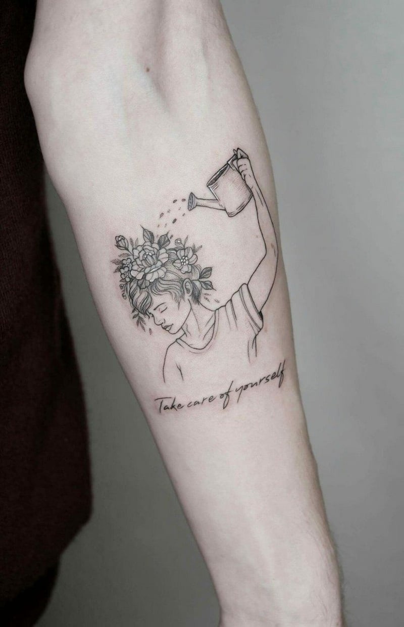 kreative Designideen Selbstliebe Tattoo