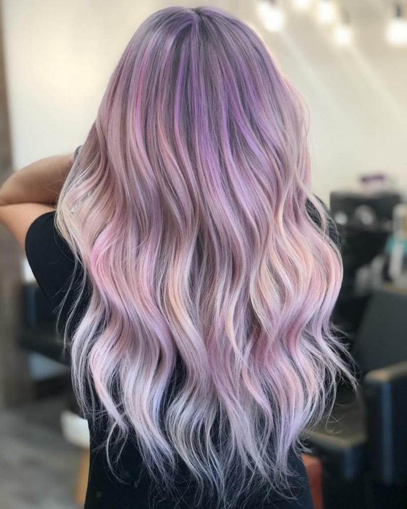 Haare färben pastelliges Rosa DIY