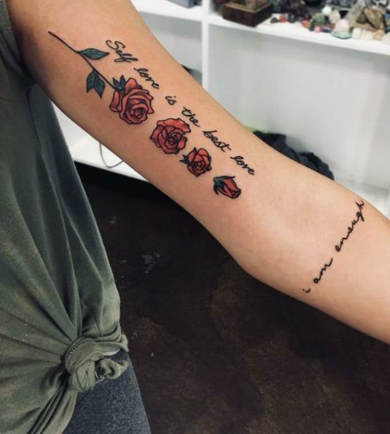Selbstliebe Tattoo 30+ originelle & tiefsinnige Designideen