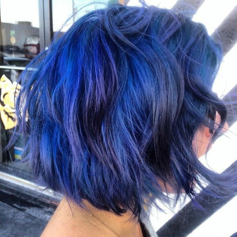 blaue Haare modern