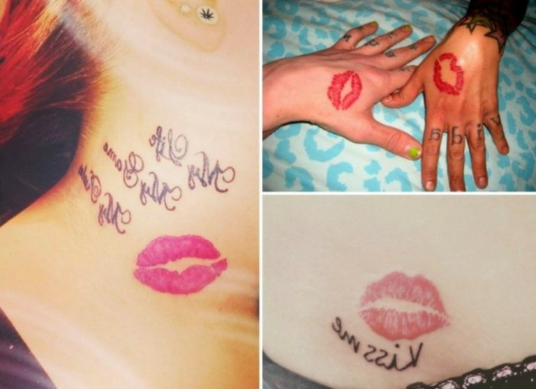 Kussmund Tattoos Bedeutung & inspirierende Designs