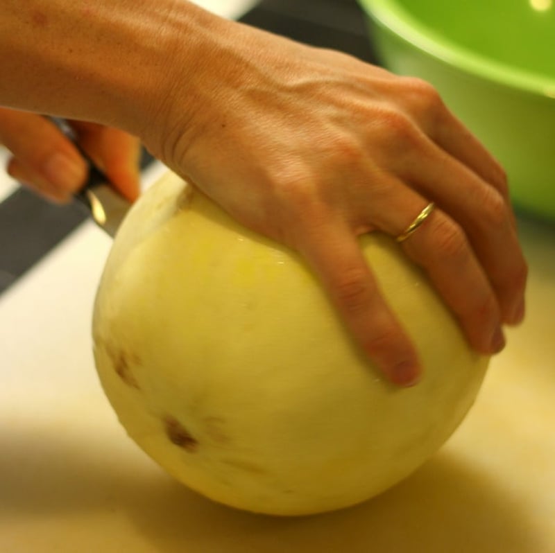 Honigtau Melone richtig schneiden