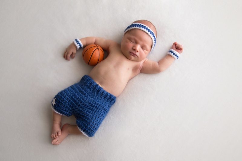 Babyfotos selber machen Basketball Spieler