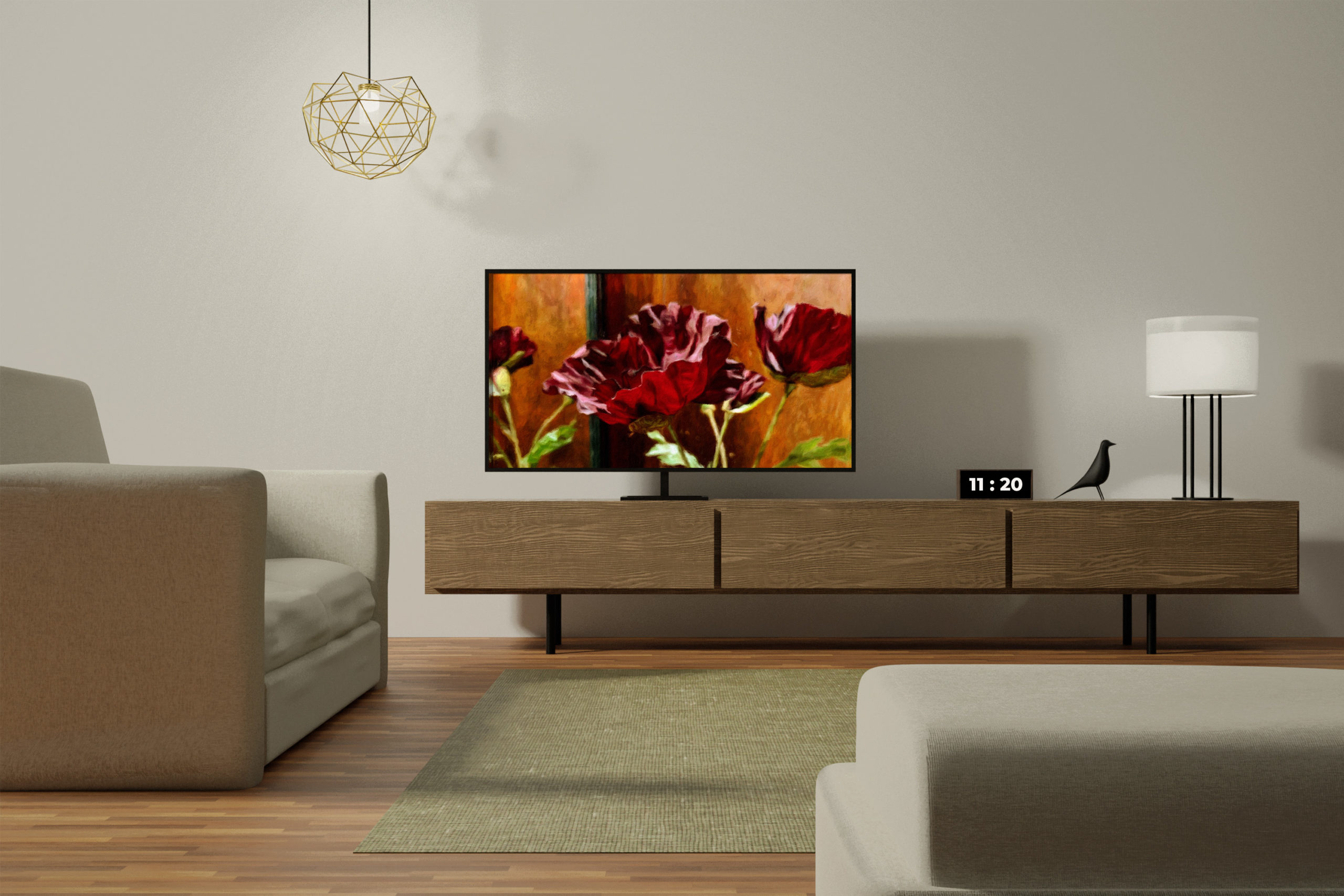 Frame TV in Wohnzimmer