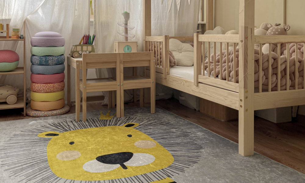 Kinderteppich Blau