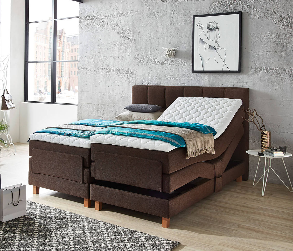schlafzimmer gestalten mit boxspringbett