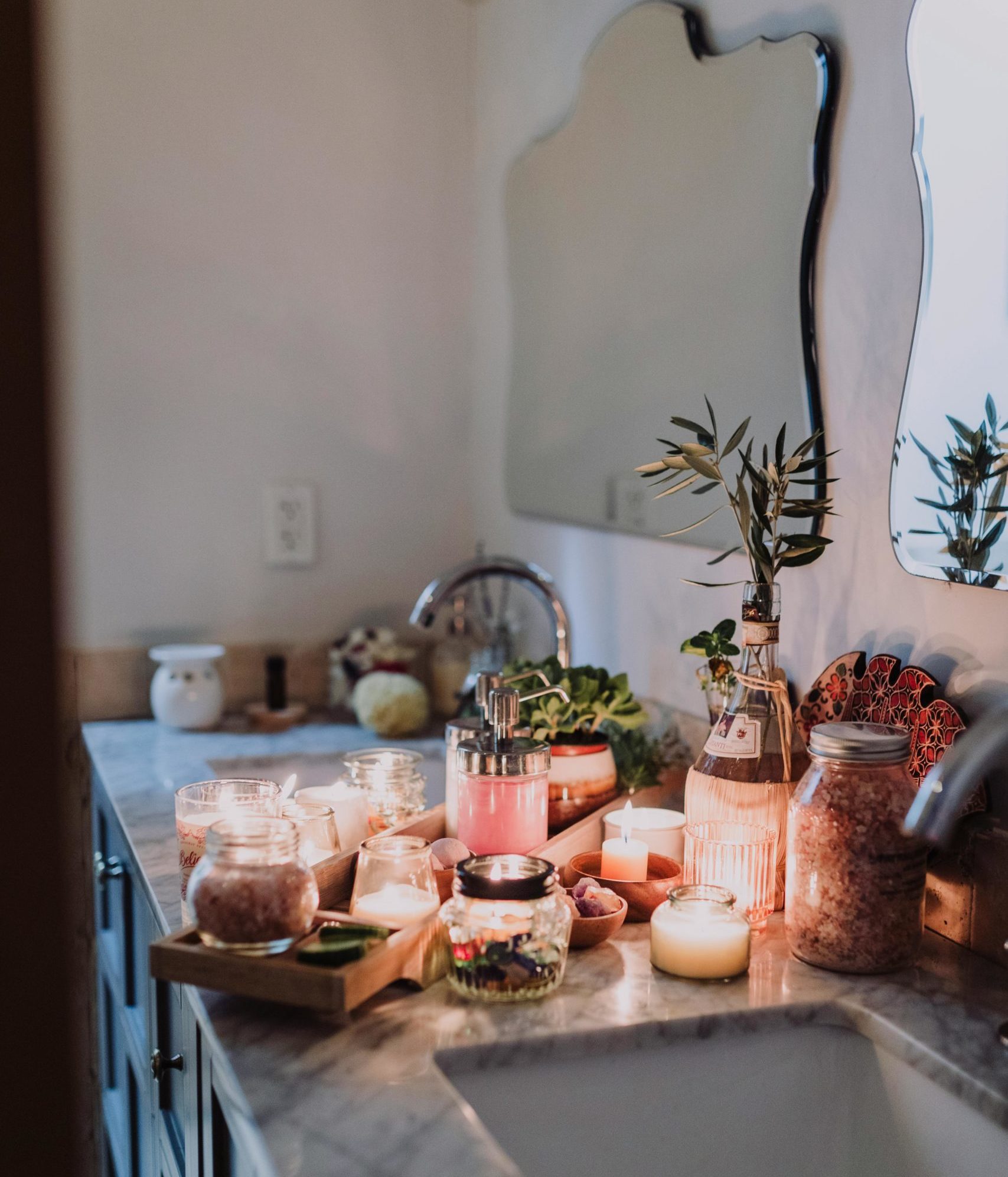 Vorbereitung für Wellness zuhause
