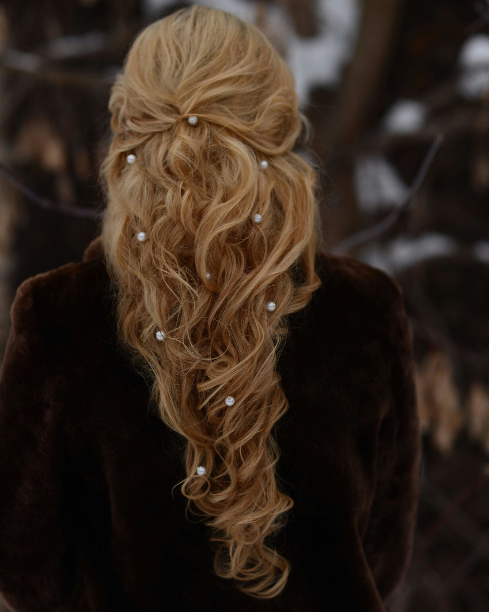 Halboffene Frisuren für lange Haare