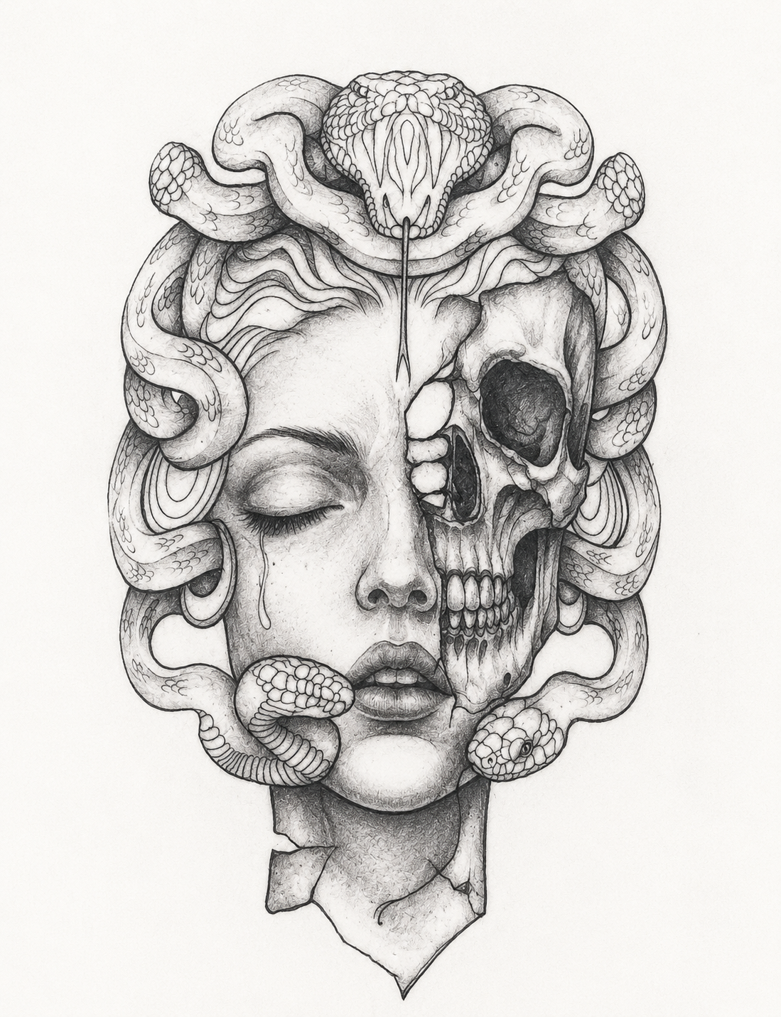 Medusa Tattoo Frau Totenkopf Medusa Tattoo Frau Totenkopf