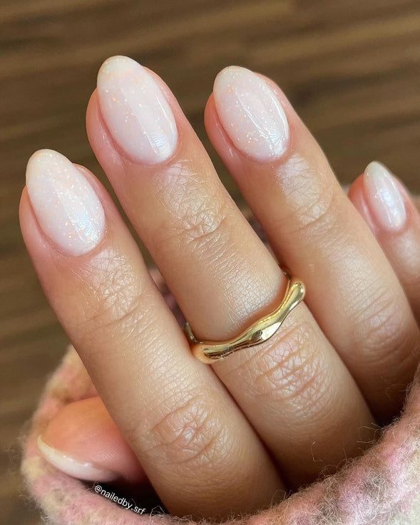 milky nails glitter milky nails glitter