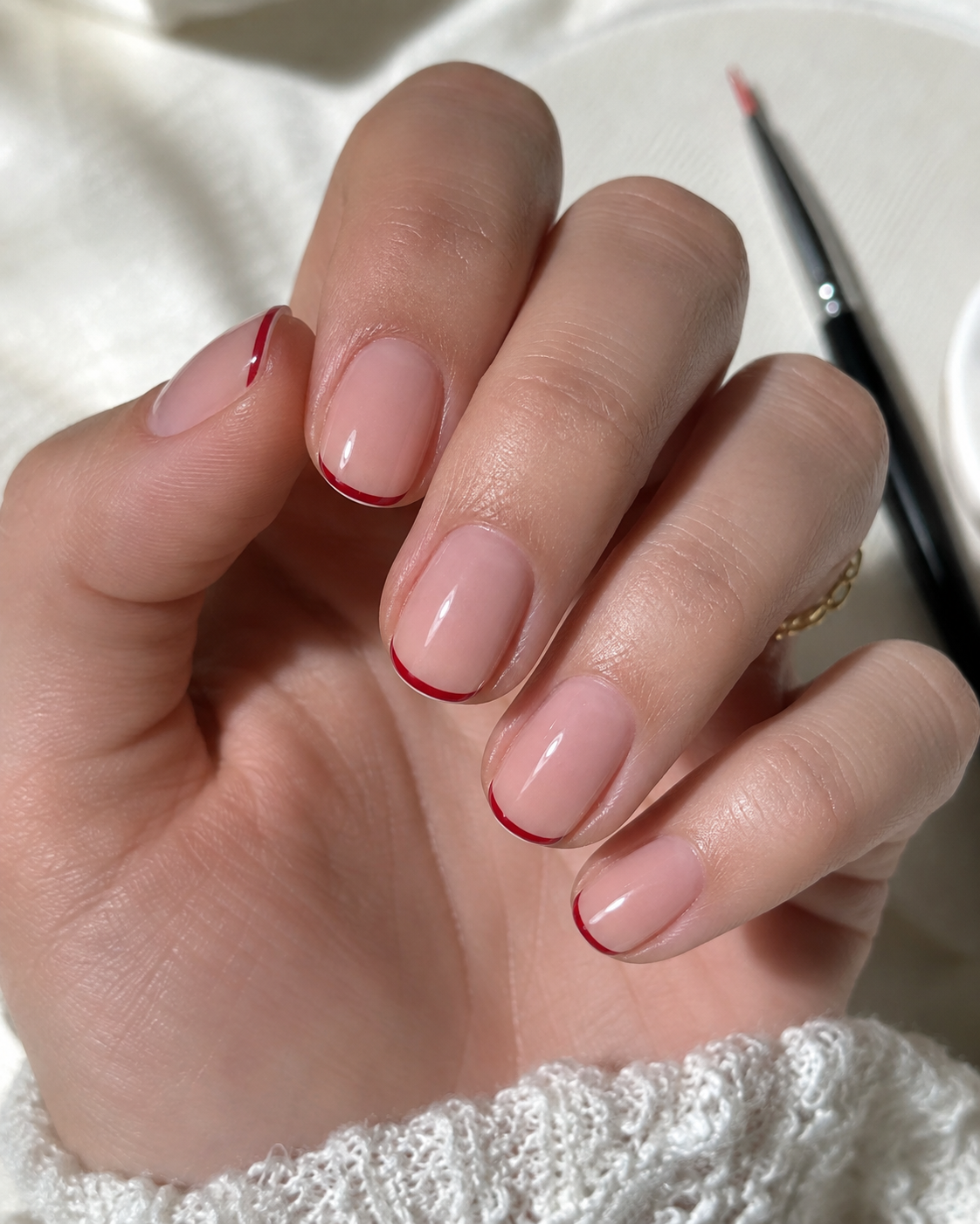 Rote Nägel Ideen Micro French Rote Nägel Ideen Micro French