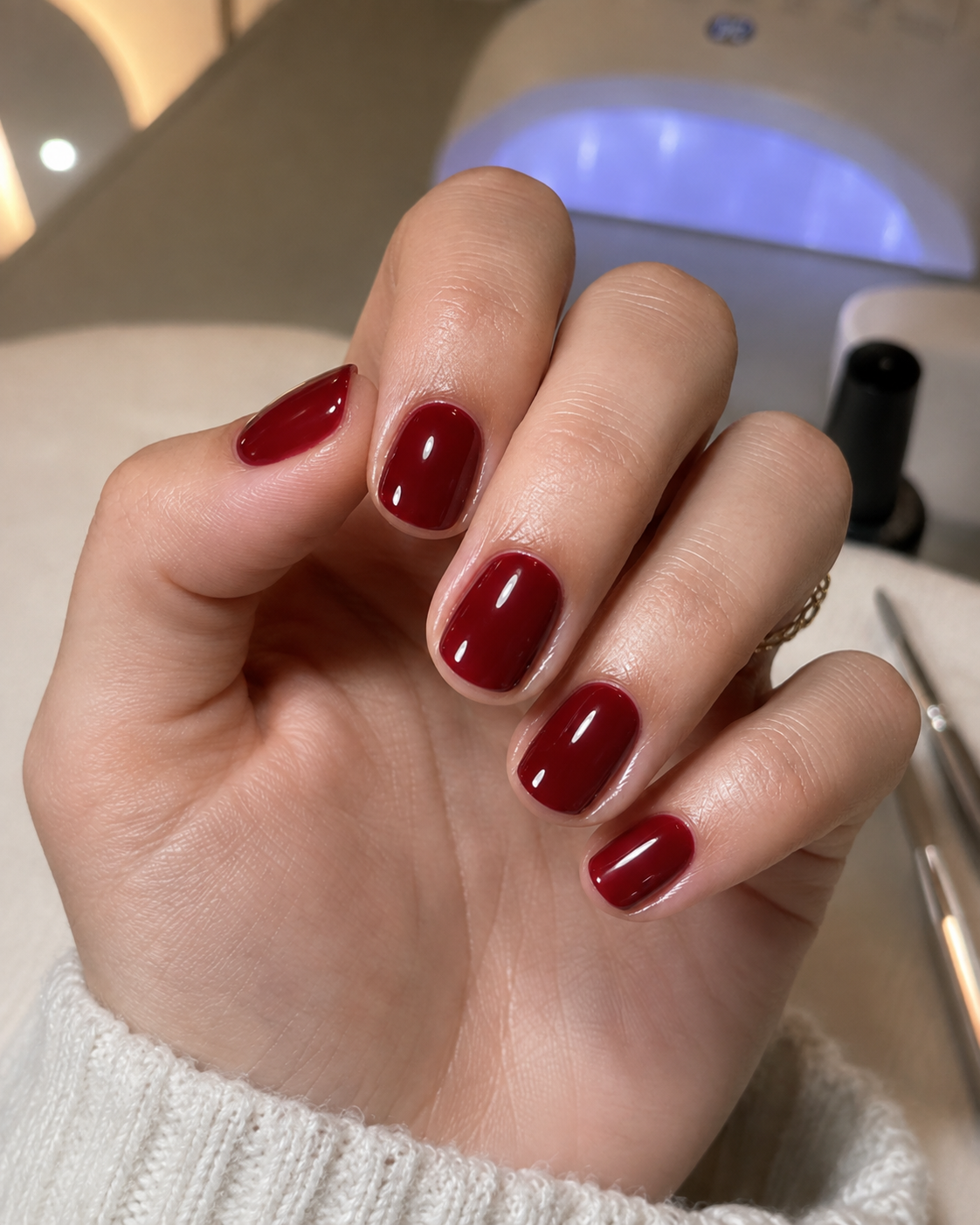 Rote Nägel Ideen dunkles Kirschrot Rote Nägel Ideen dunkles Kirschrot