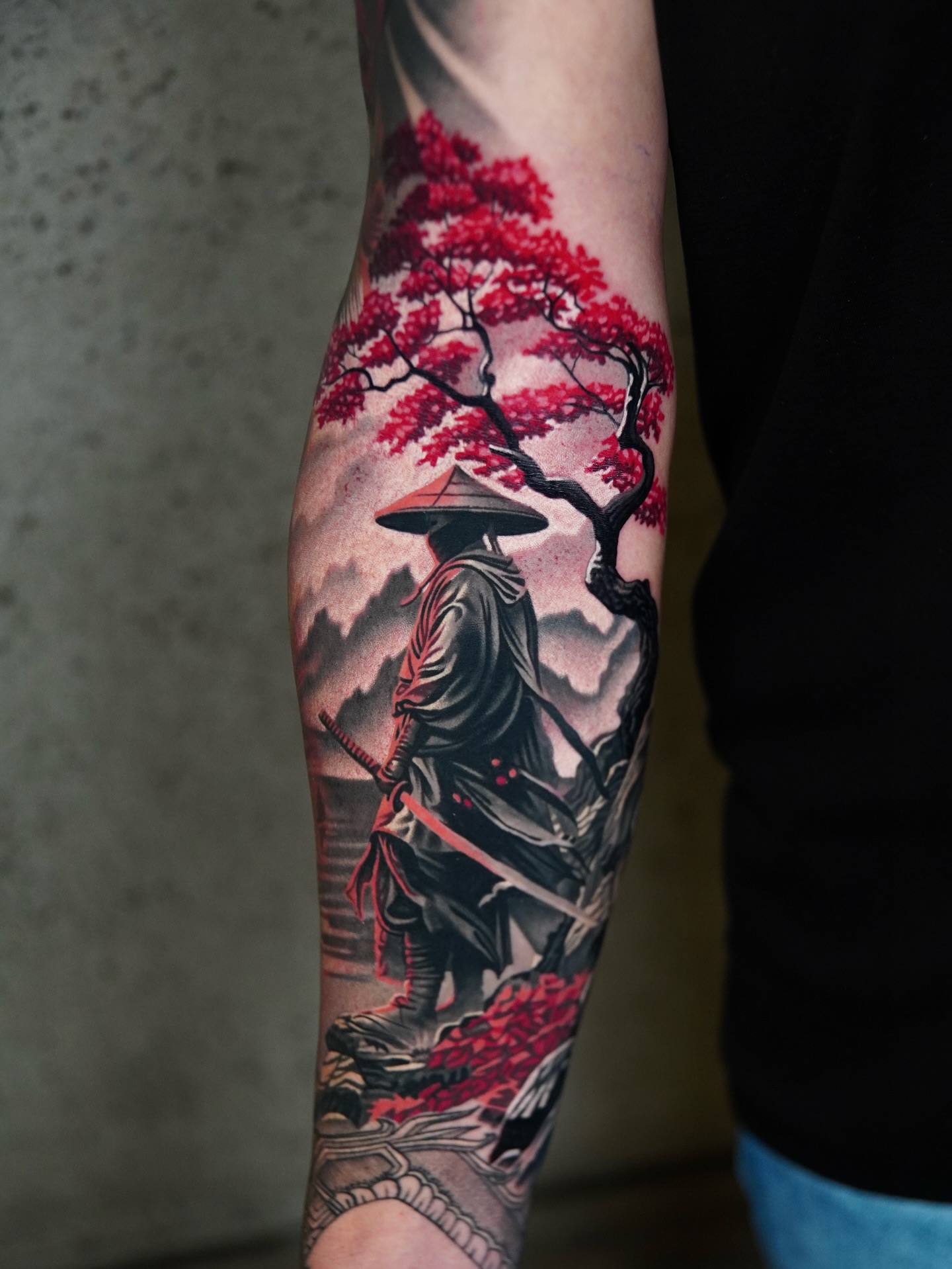 Samurai Tattoo Kirschblüten Samurai Tattoo Kirschblüten